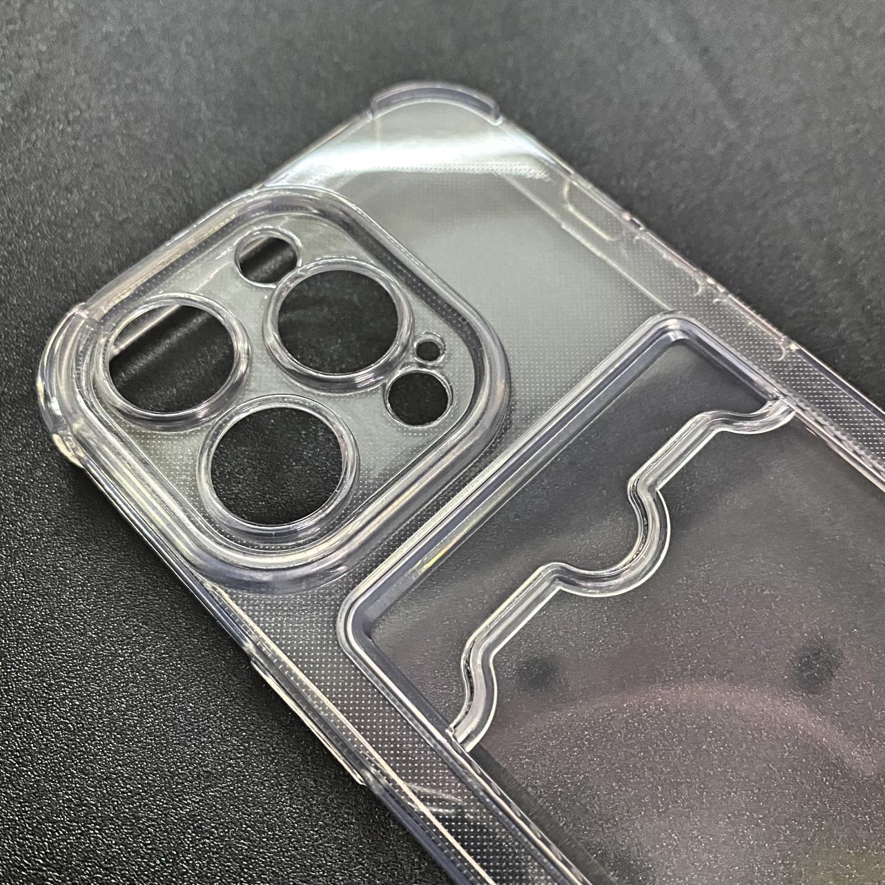 Ốp Lưng iPhone 14 Pro Dẻo Trong Suốt Có Khe Đựng Thẻ