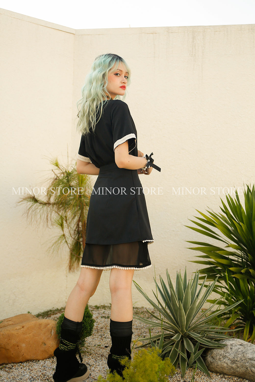 QUẦN VÁY ĐEN 3 LỚP [MINOR NADEEN]