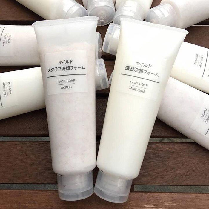 Sữa Rửa Mặt Tẩy Da Chết Muji Face Soap