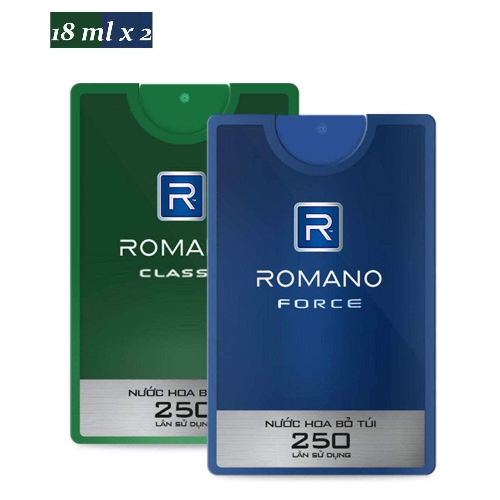 Combo 2 chai Nước Hoa Bỏ Túi Romano(18ml*2)