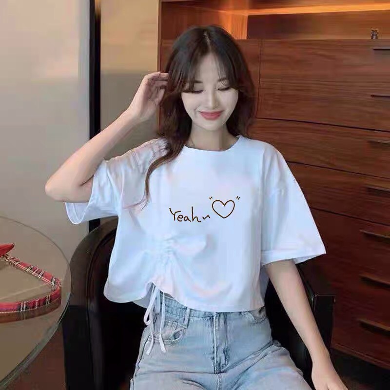 ÁO CROPTOP RÚT DÂY HÌNH CUTE