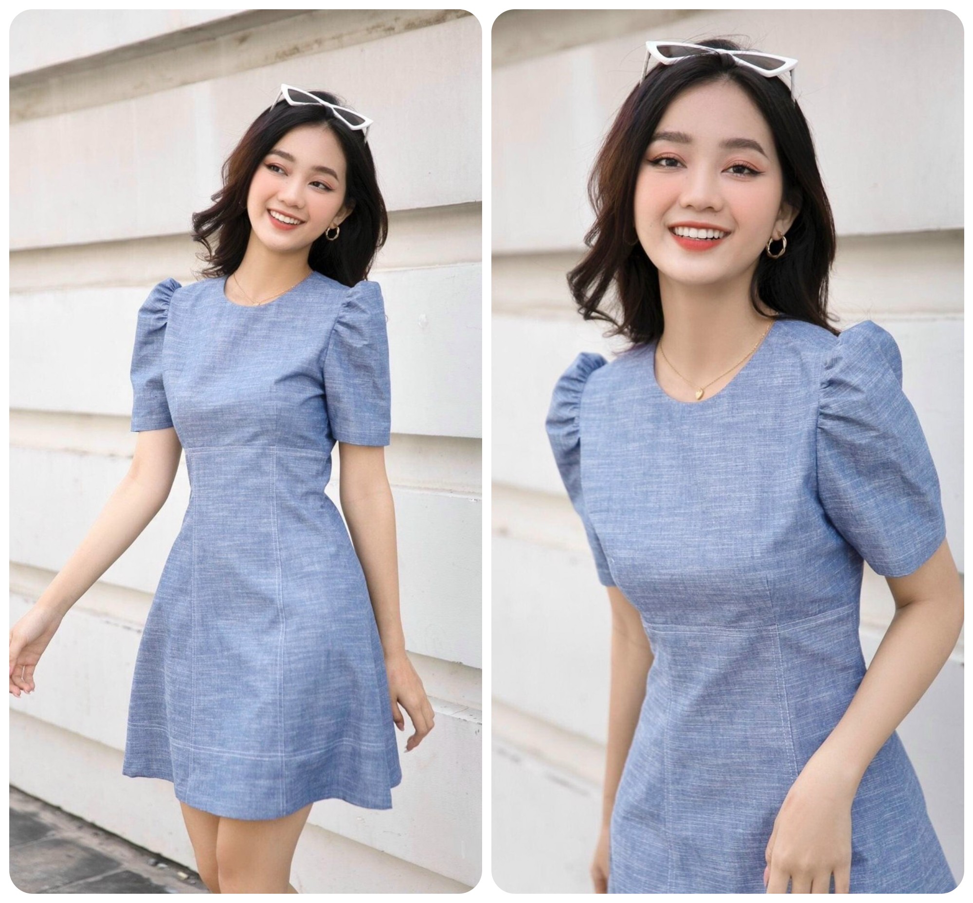 Đầm rộng Lovito cột dây xếp ly màu trơn thường ngày cho váy maxi nữ  L62ED145 (màu xanh dương nhạt) | Shopee Việt Nam
