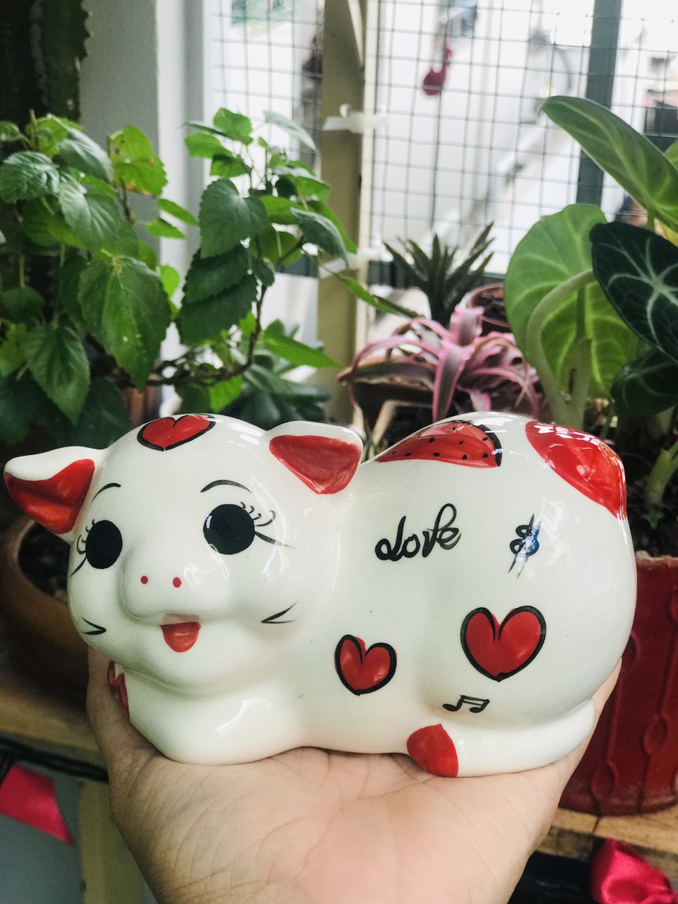 Heo đất sứ kute ( dài 15cm )