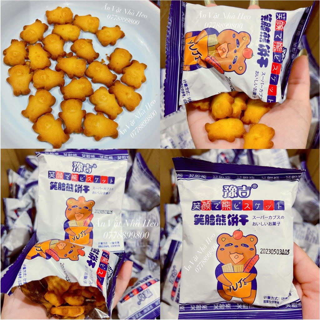 Bánh Quy Lúa Mạch Hình Gấu teddy Thơm Ngon (1kg/500g)