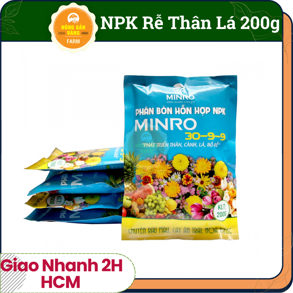 [HCM]Phân Bón NPK Phát Triển Thân, Lá, Cành, Bộ Rễ  (Gói 200 Gram) Lavamix – Nông Sản Vàng
