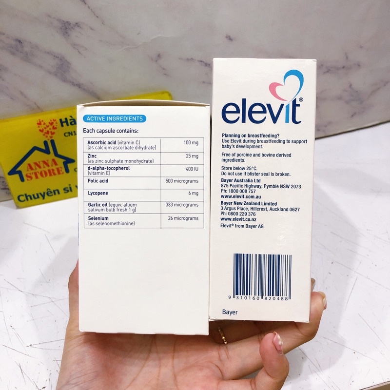 Elevit hồng và menevit mẫu mới