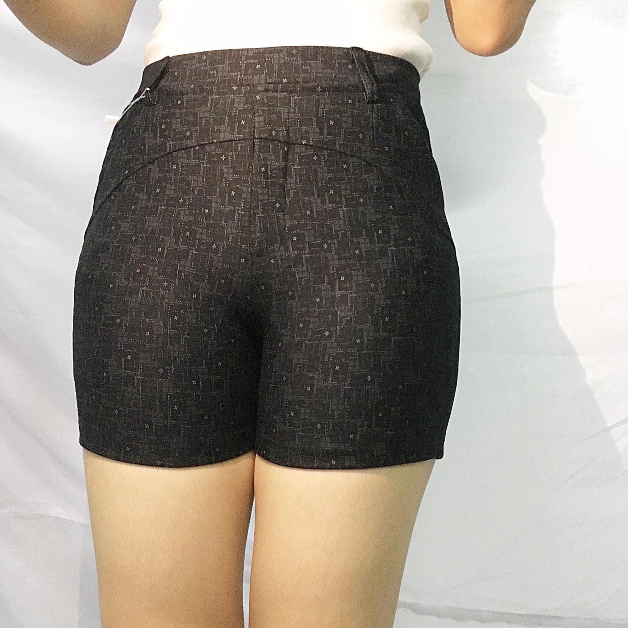 Quần đùi lưng thun sọc caro thời trang(size 40-65kg)