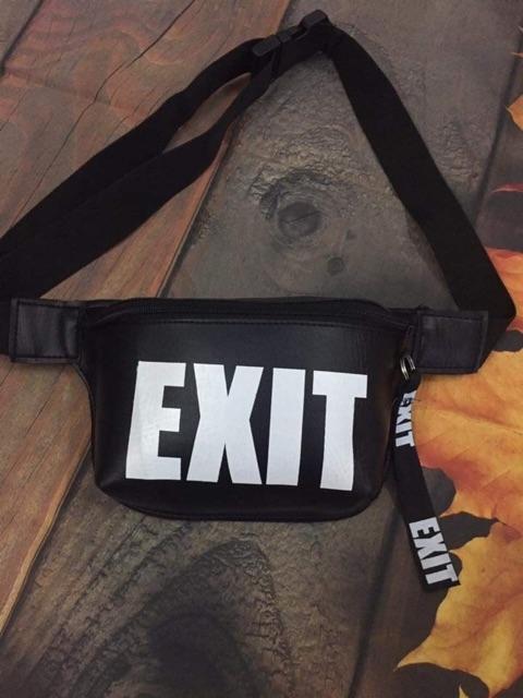 [HCM]Túi Đeo Chéo Túi Bao Tử Da Exit Cá Tính