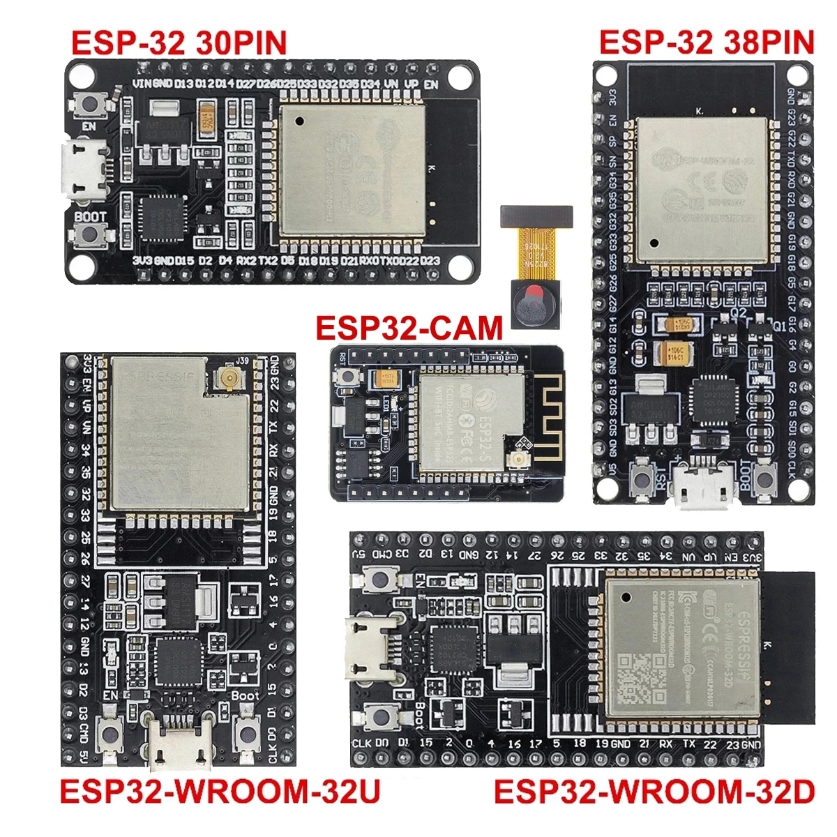 ESP32 Development Board WiFi+Bluetooth Ultra-Low Power Consumption Dual Core ESP-32 ESP-32S ESP32-CAM ESP-WROOM-32 CH9102X