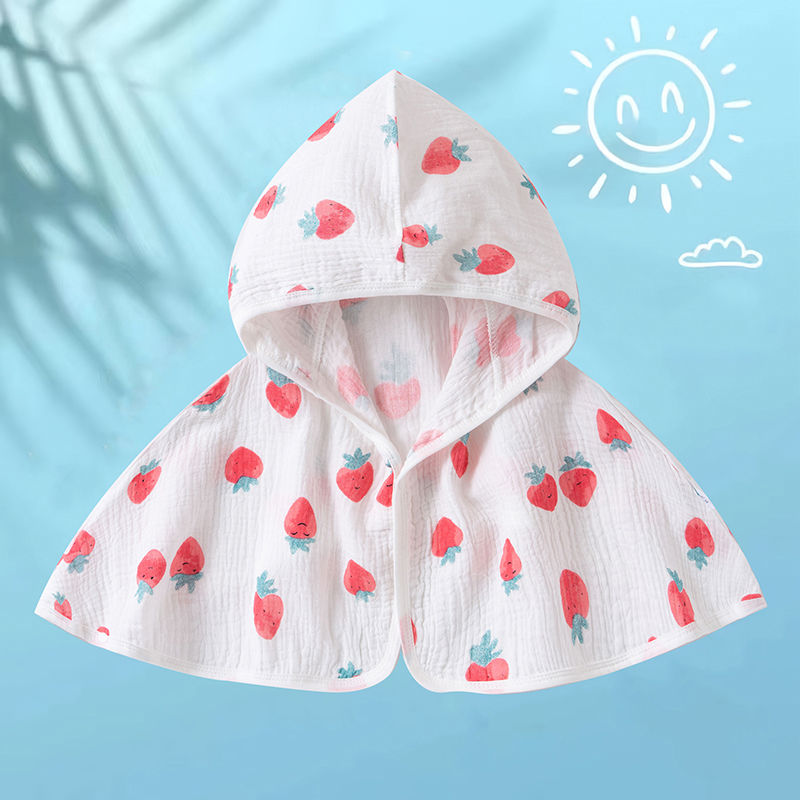 Áo choàng chống nắng gió vải xô muslin cao cấp cho bé sơ sinh 0-12 tháng tuổi, nhiều hình đáng yêu- A22