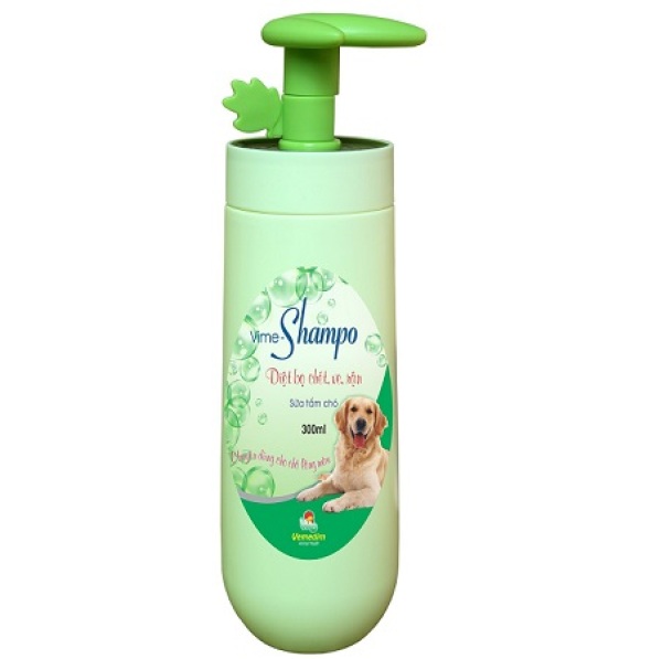 Sữa tắm cho chó lông màu Vime Shampoo 300 ml, phòng và diệt ve, bọ chét.