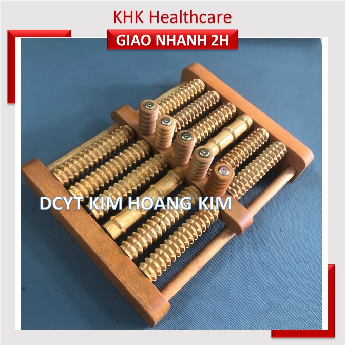 Bàn Lăn Chân Gỗ Massage 6 Hàng MIỀN NAM ( 31 X 24 X 10 Cm)