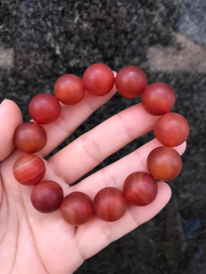 [HCM]VÒNG TAY ĐÁ MÃ NÃO ĐỎ MỜ 14LY-16LY