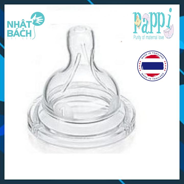 Núm vú cổ rộng silicon Pappi Thailand size M,L