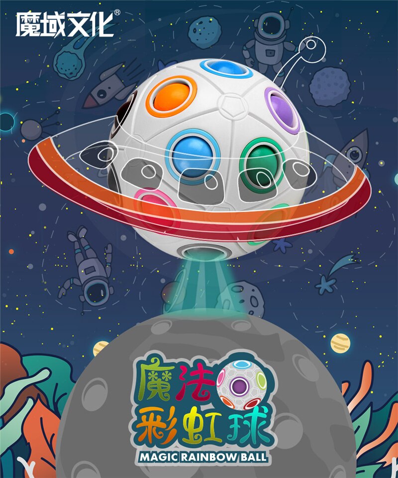 Rubik Rainbow Ball Magic - Đồ chơi rubik phát triển IQ cho trẻ em