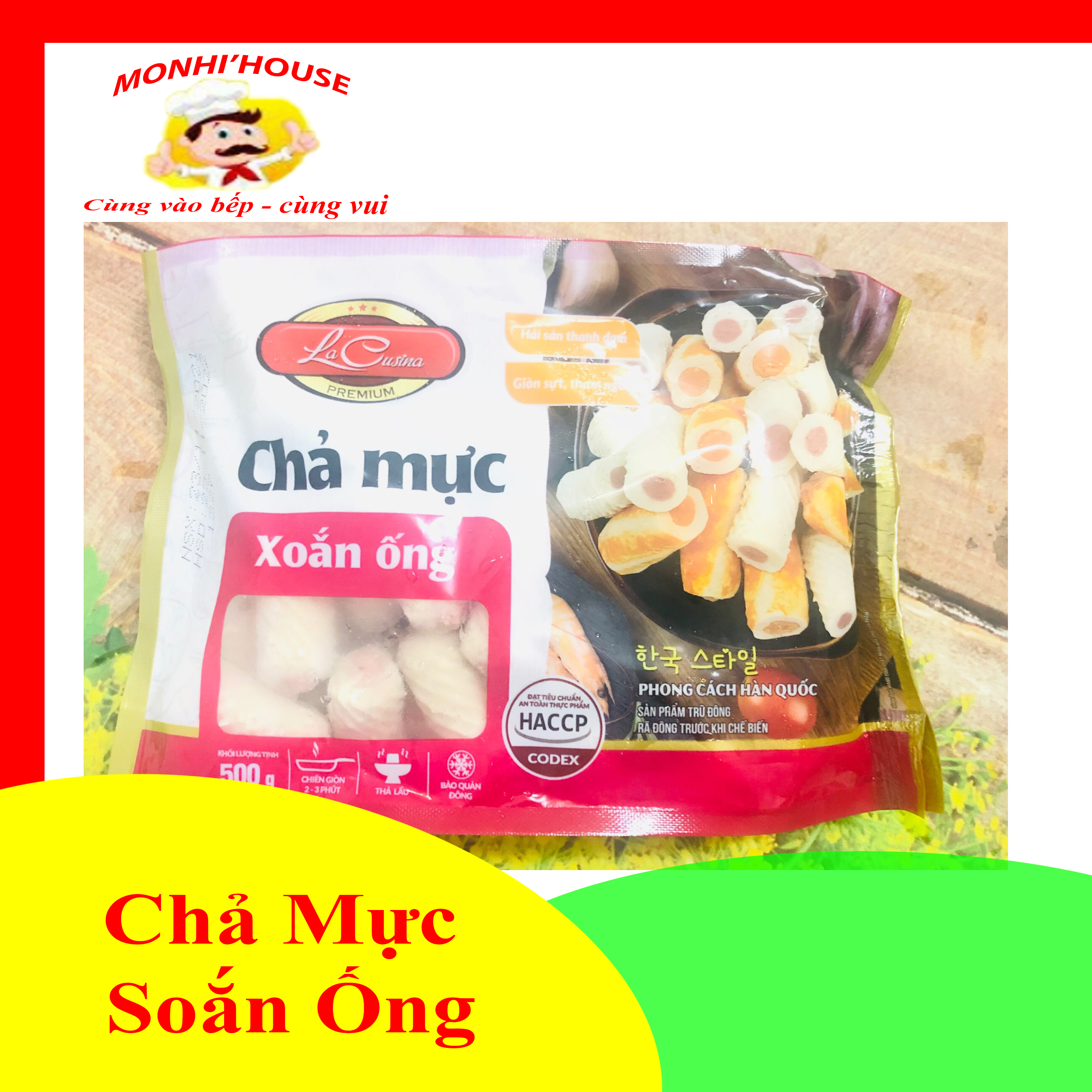 100g chả mực xoắn ống Lacusia
