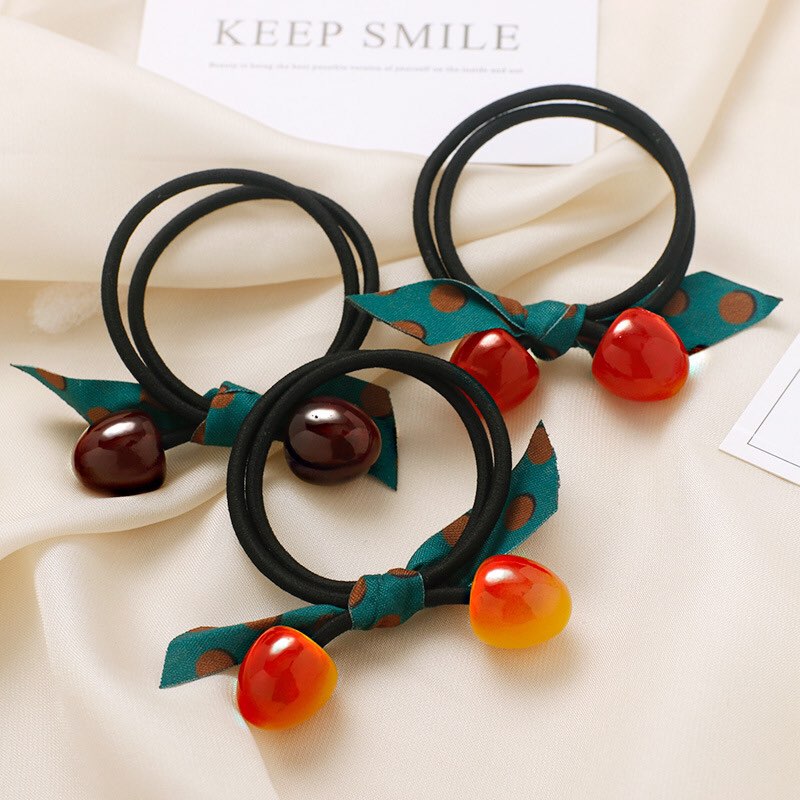[HCM]Dây cột tóc Cherry mini xinh xắn dành cho bạn nữ - Sara Accessories