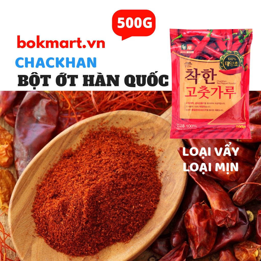 1KG ỚT BỘT VẢY HÀN QUỐC CHACKHAN (LOẠI THƯỢNG HẠNG)