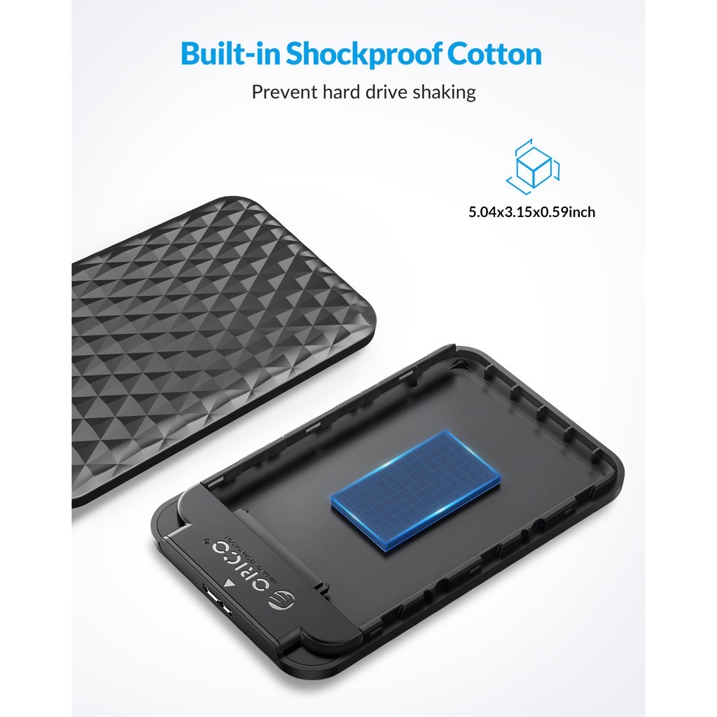 Box 2.5 Orico USB 3.0 5Gbps hỗ trợ HDD SSD 4TB