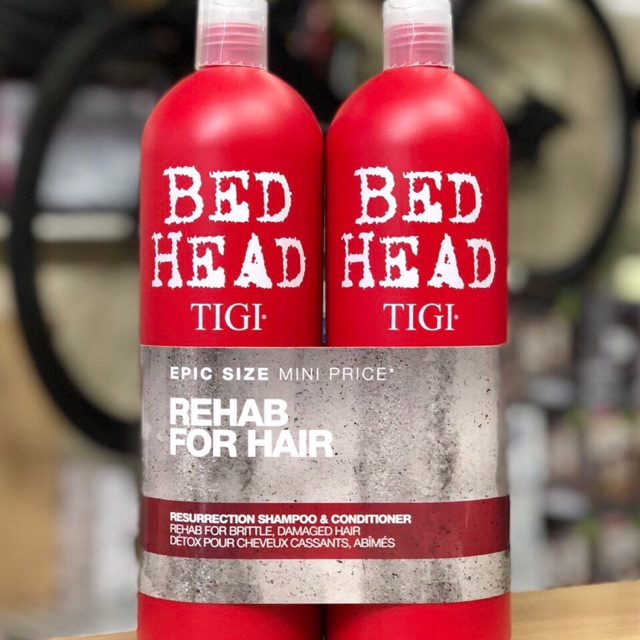 Combo Dầu gội - xả TIGI đỏ-phục hồi tóc hư tổn