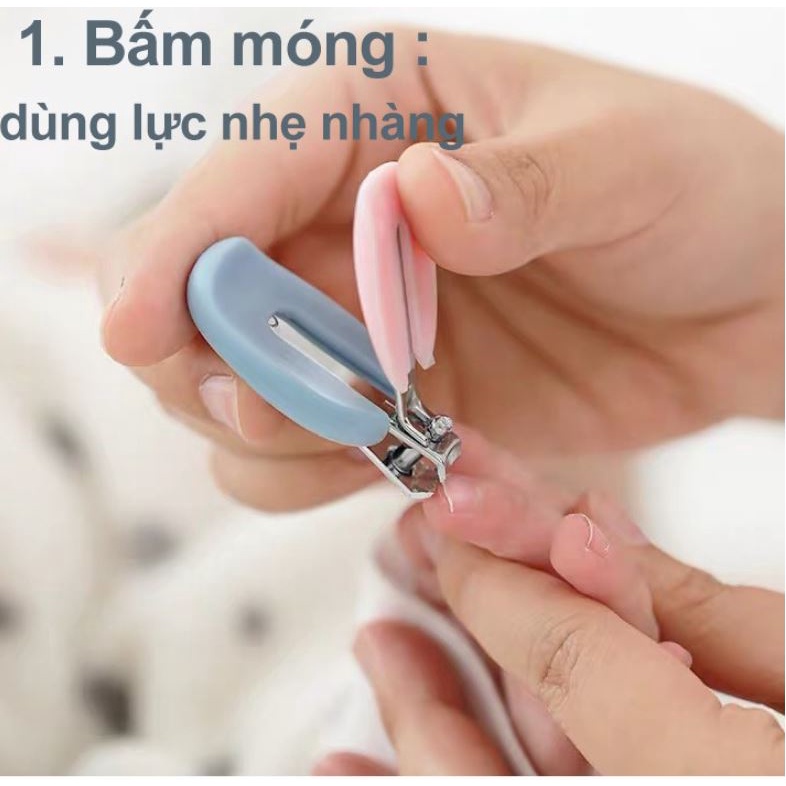 Bộ bấm móng tay, cắt móng tay cho bé cao cấp 5 món