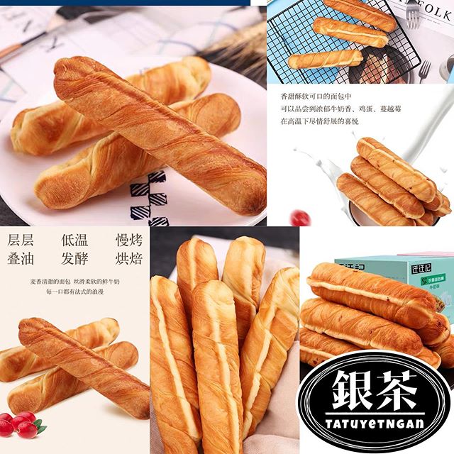 [Hoàn tiền 10%] 1kg Bánh mì que ngàn lớp ( mix 2 vị )