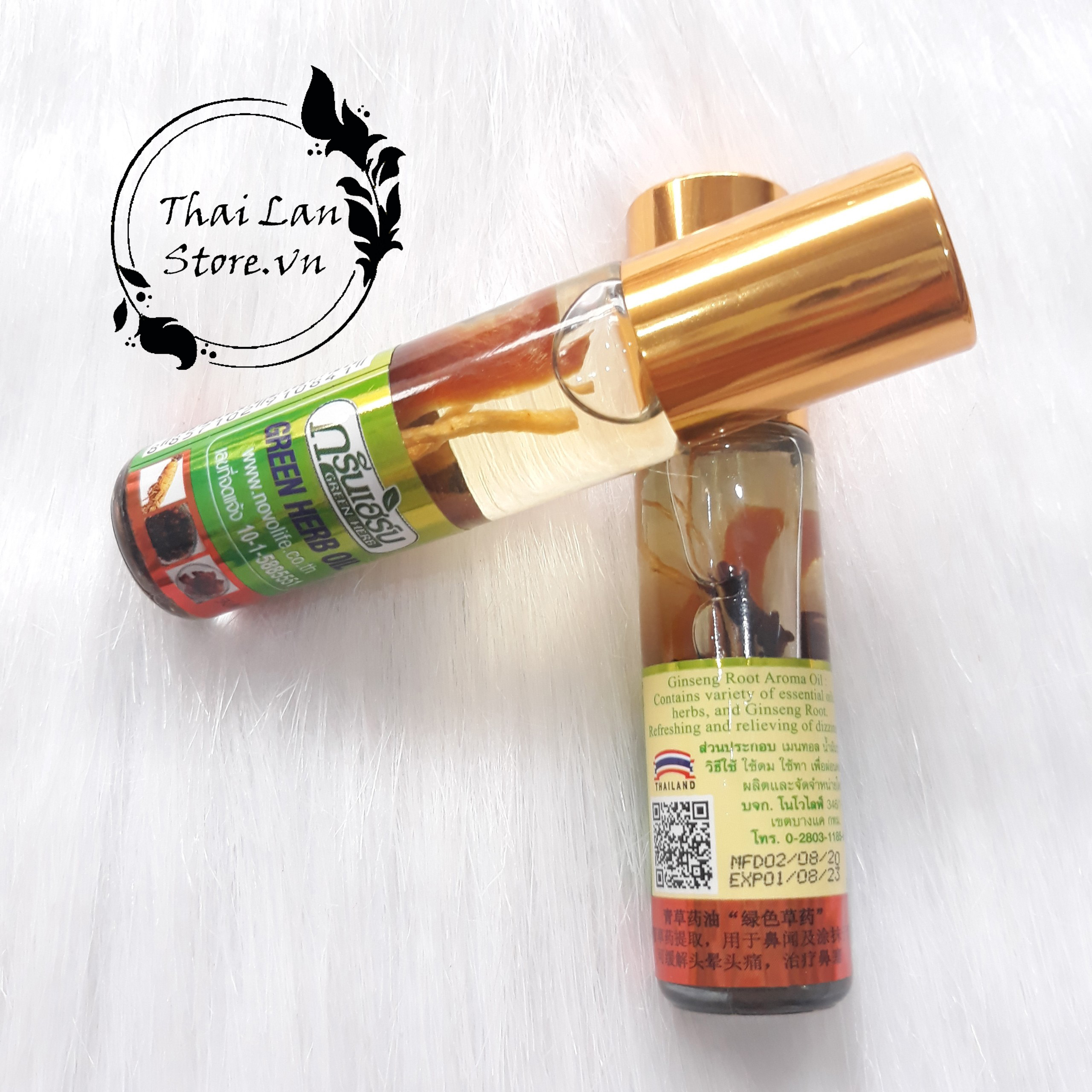 Dầu lăn sâm thảo dược Thái lan Green Herb Oil