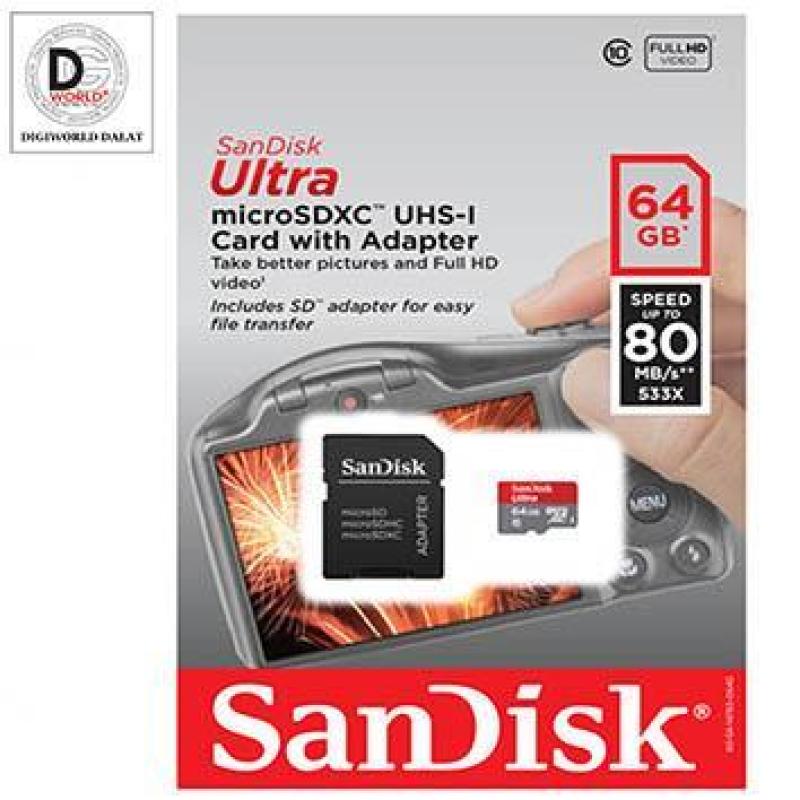 Thẻ nhớ Micro SD SanDisk SDHC 64GB (80MB /s)