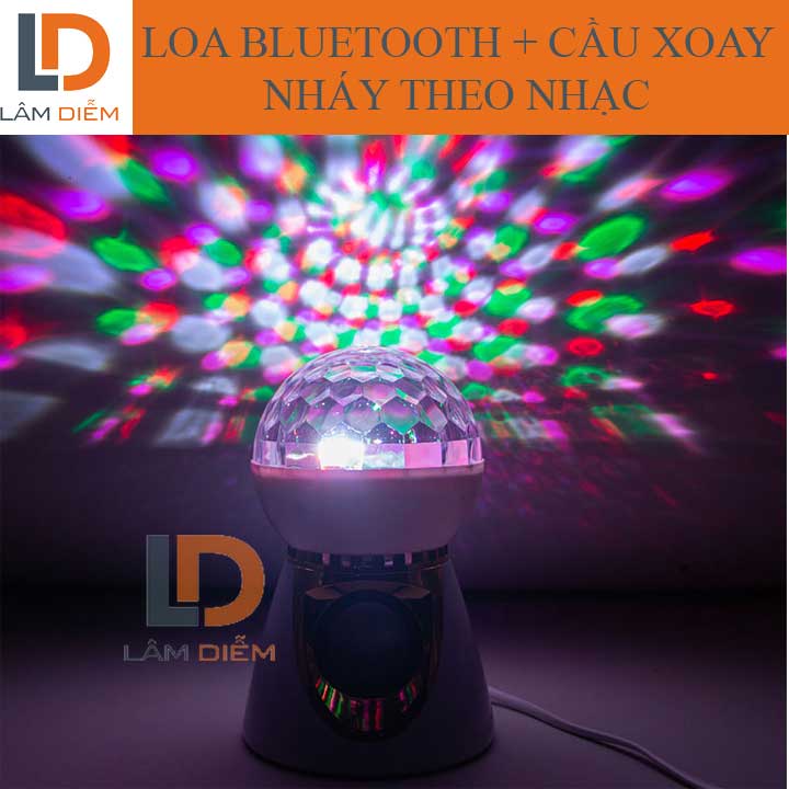 Bluetooth speaker combination Bridge rotating stage lights flash along with the music CQ2