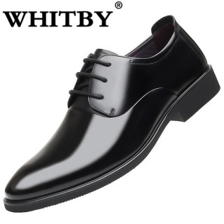 Brand WHITBY Giày Tây Kiểu Ý Cho Nam Giày Da Mang Phong Cách Doanh Nhân Sang Trọng Và Sang Trọng Có Cỡ Lớn thumbnail