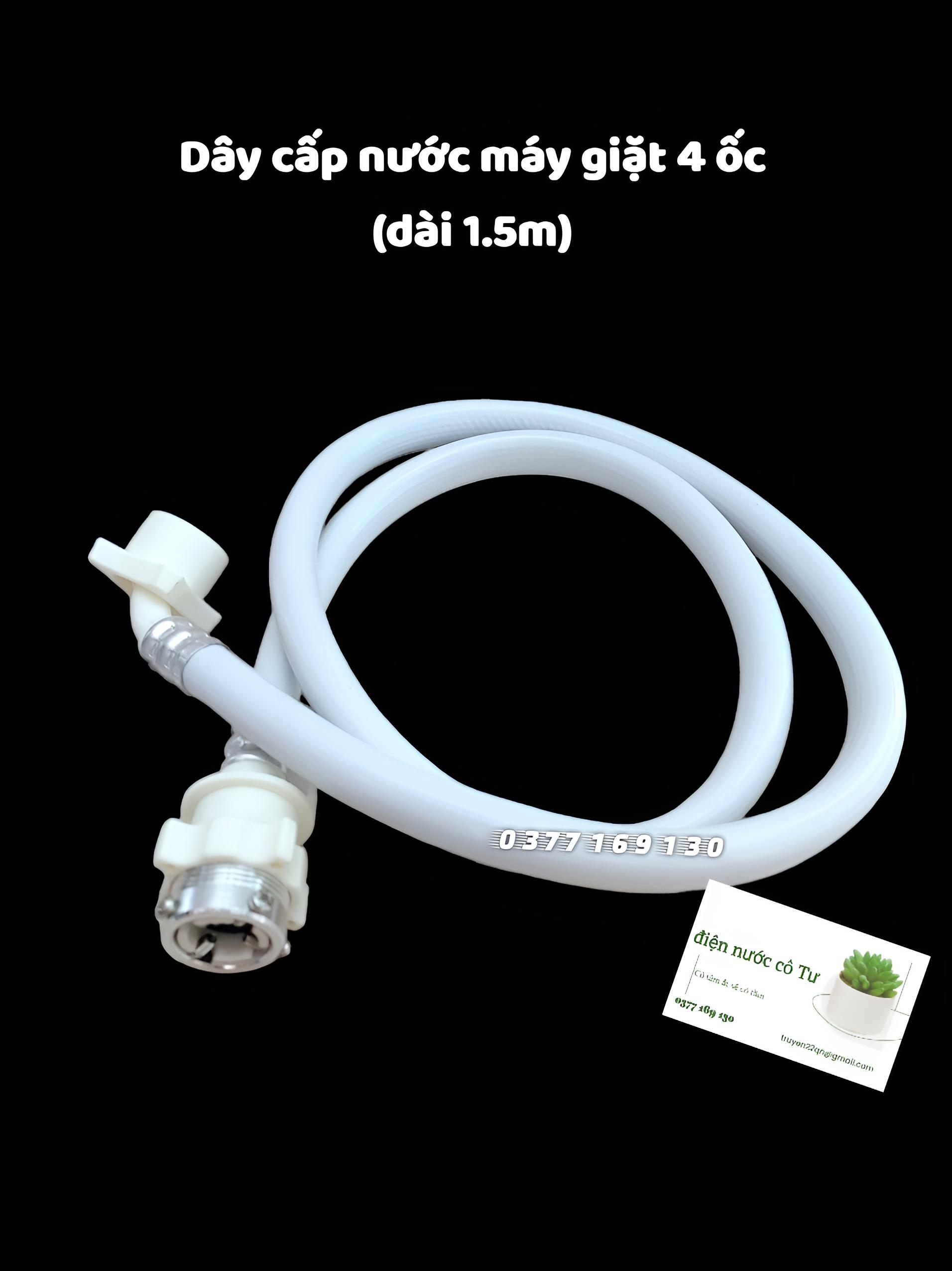 Dây cấp nước máy giặt 4 ốc - Dây cấp nước máy giặt 2 đầu ren trong - dây cấp nước máy giặt các loại