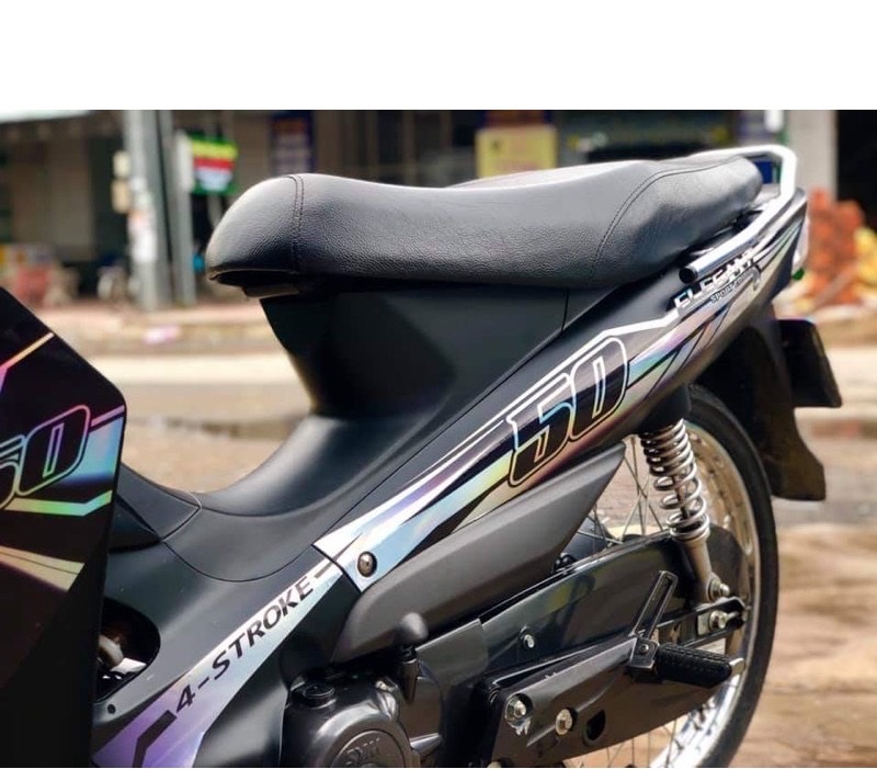 Tem elegant đen bạc crom