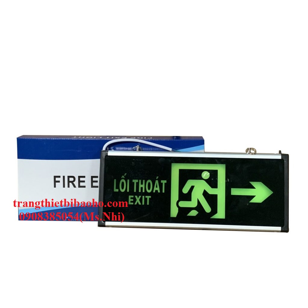 Đèn exit 1 mặt chỉ dẫn lối thoát hiểm sử dụng điện 220V