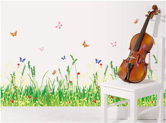 [HCM]DECAL DÁN CHÂN TƯỜNG CỎ XANH