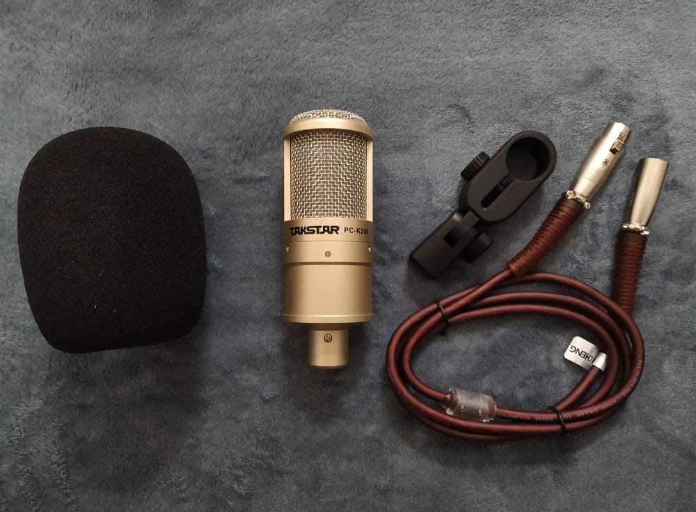 Micro thu âm takstar pc-k200 tặng dây mic 2 đầu to chống nhiễu