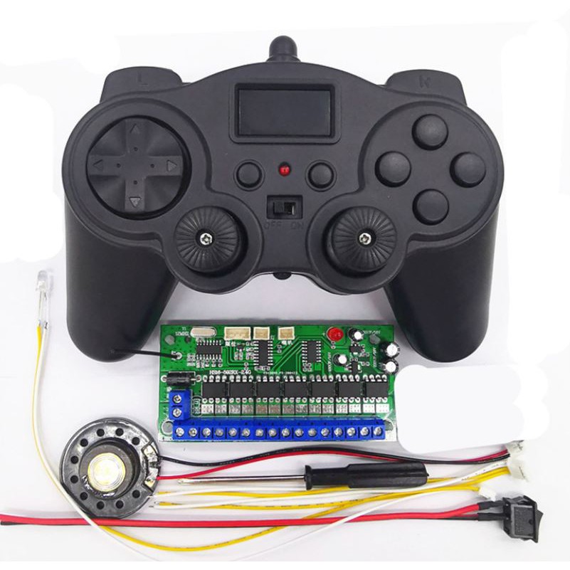 Bộ mạch thu phát 16 kênh 2.4GHZ nguồn 6-12V chế tạo sản phẩm khoa học tự làm đồ chơi robot máy xúc