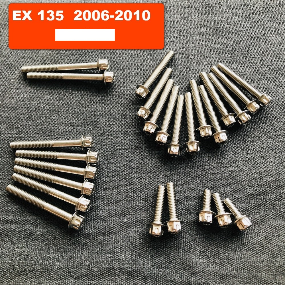 [SÁNG BÓNG] Bộ ốc kiểu xe máy trang trí lốc máy, ốc INOX kiểu SALAYA gắn xe EXCITER đời từ 2006 đến 2010