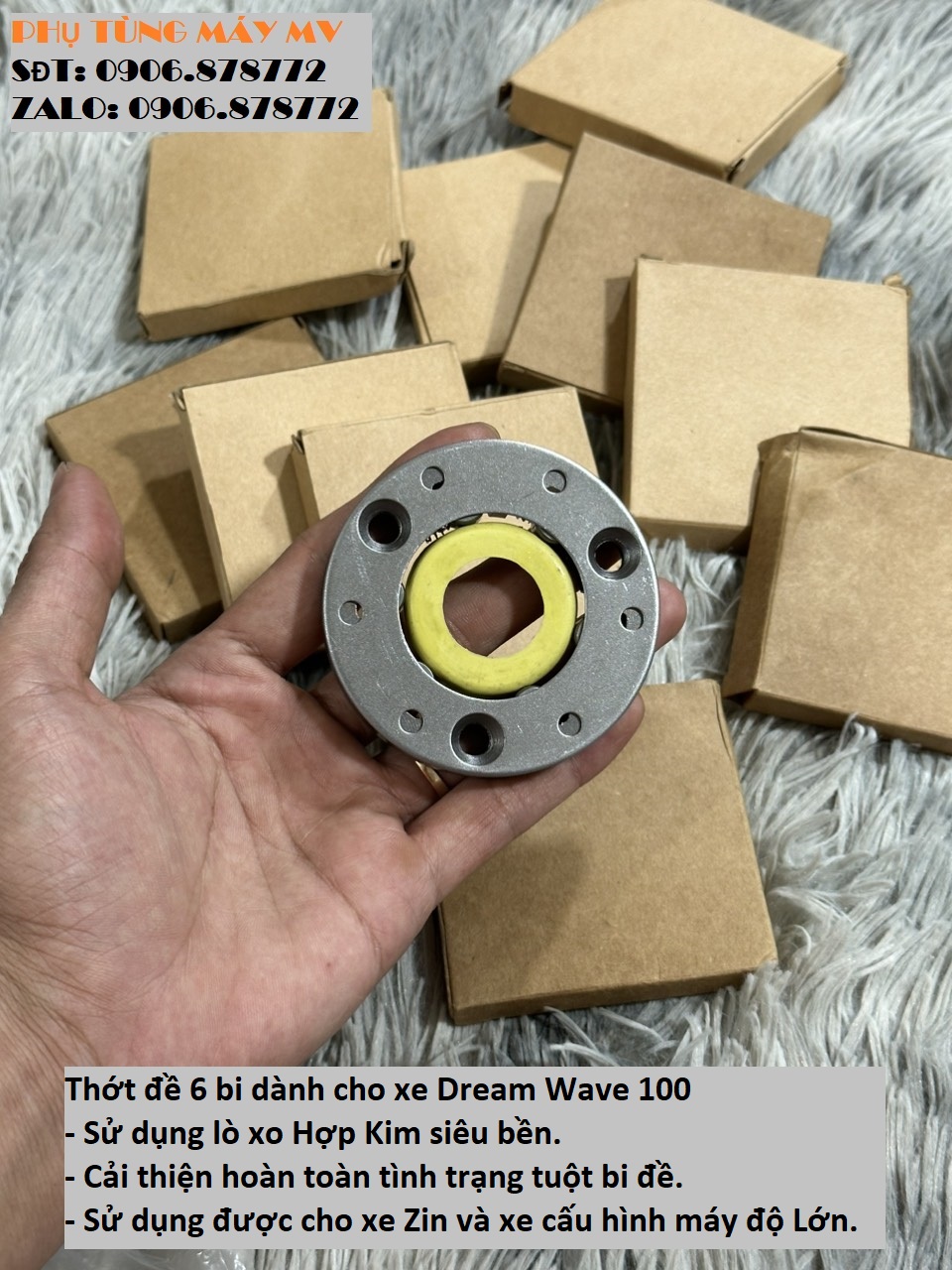 Thớt đề 6 bi dành cho xe Dream Wave 100