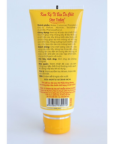 Kem kỳ tế bào da chết tẩy da chết One Today 60ml