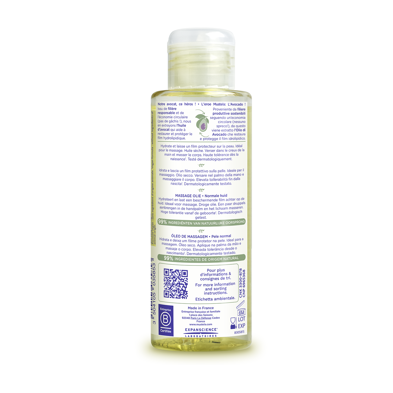 Dầu Massage Cho Trẻ Sơ Sinh & Em Bé Mustela 100ml