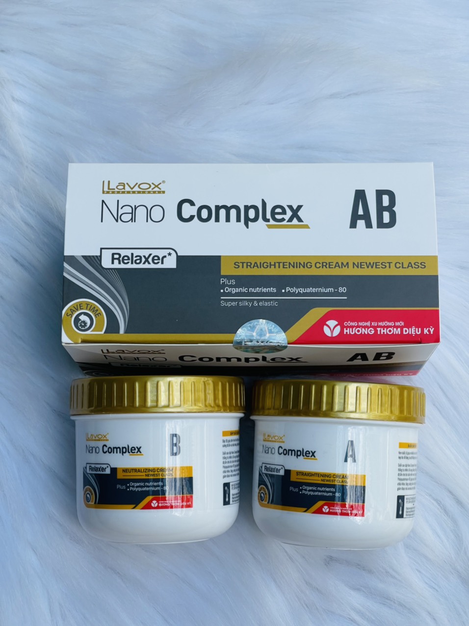 Kem Duỗi thẳng tóc Cao Cấp với công nghệ Nano Complex (mới) thương hiệu LAVOX chuyên nghiệp 2x150ml - Cải thiện tóc hư tổn, tăng độ đàn hồi và bảo vệ các lớp biểu bì của tóc