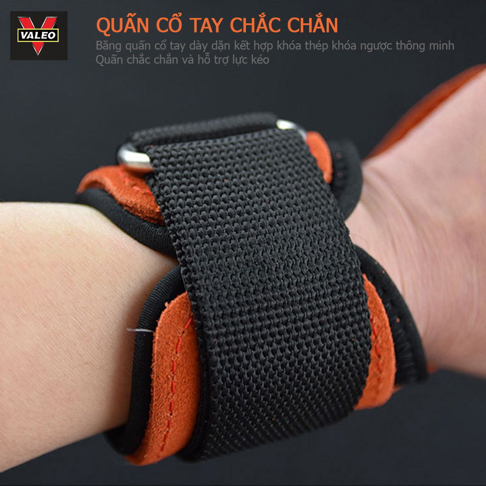 Găng Tay Tập Gym - Dây Kéo Lưng - Strap da bò Cao cấp