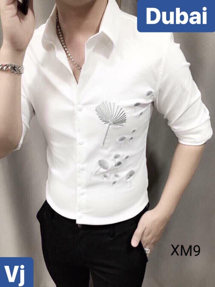 ÁO SƠ MI LỤA NAM TRẮNG BỒ CÔNG ANH CAO CẤP - DUBAI FASHION