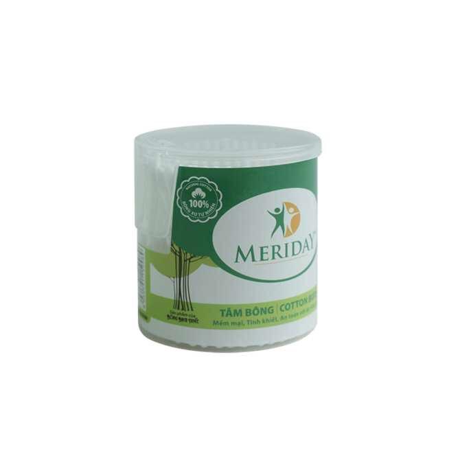 Tăm bông người lớn meriday bông bạch tuyết - hộp 200 que
