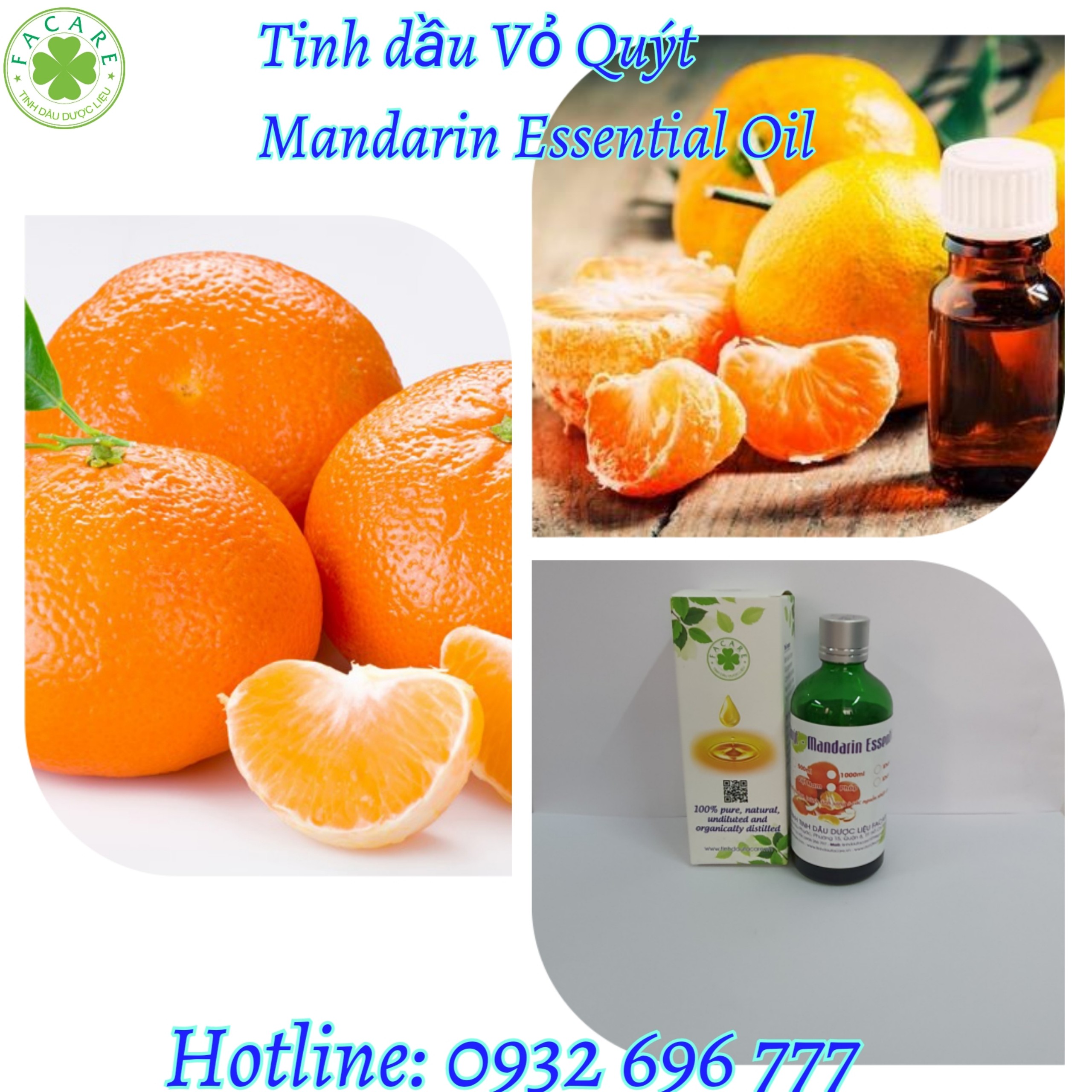 Tinh dầu Vỏ quýt mandarin essential oil - 10ml