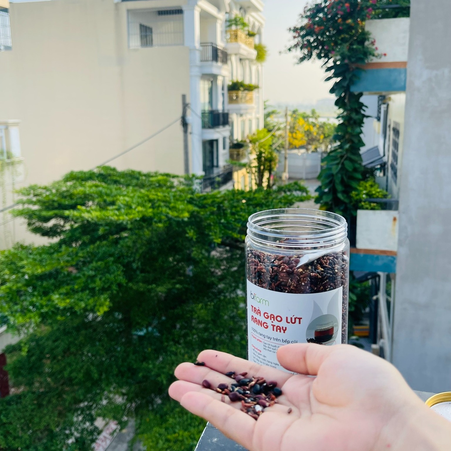 Trà gạo lứt rang tay_Hũ 900G