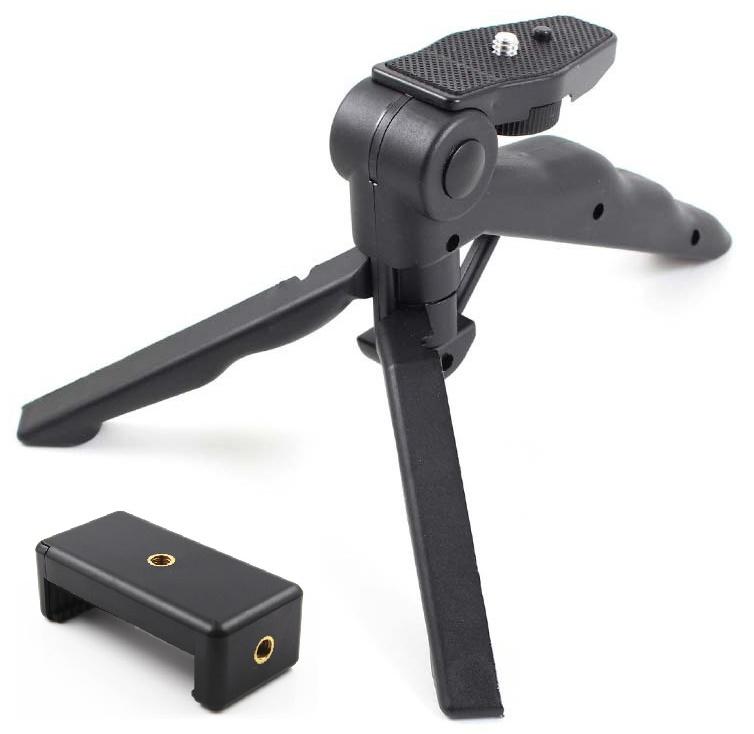 ⚡⚡ [HÀNG CÓ SẴN] Chân Tripod Handgrip mini xếp gọn + 1 Gá kẹp điện thoại 002 - SINKA