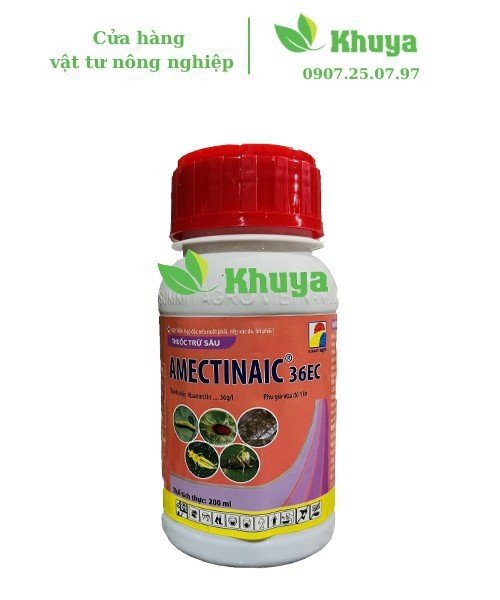 Thuốc trừ sâu amectinaic 36ec 200ml bọ trĩ - sâu rầy