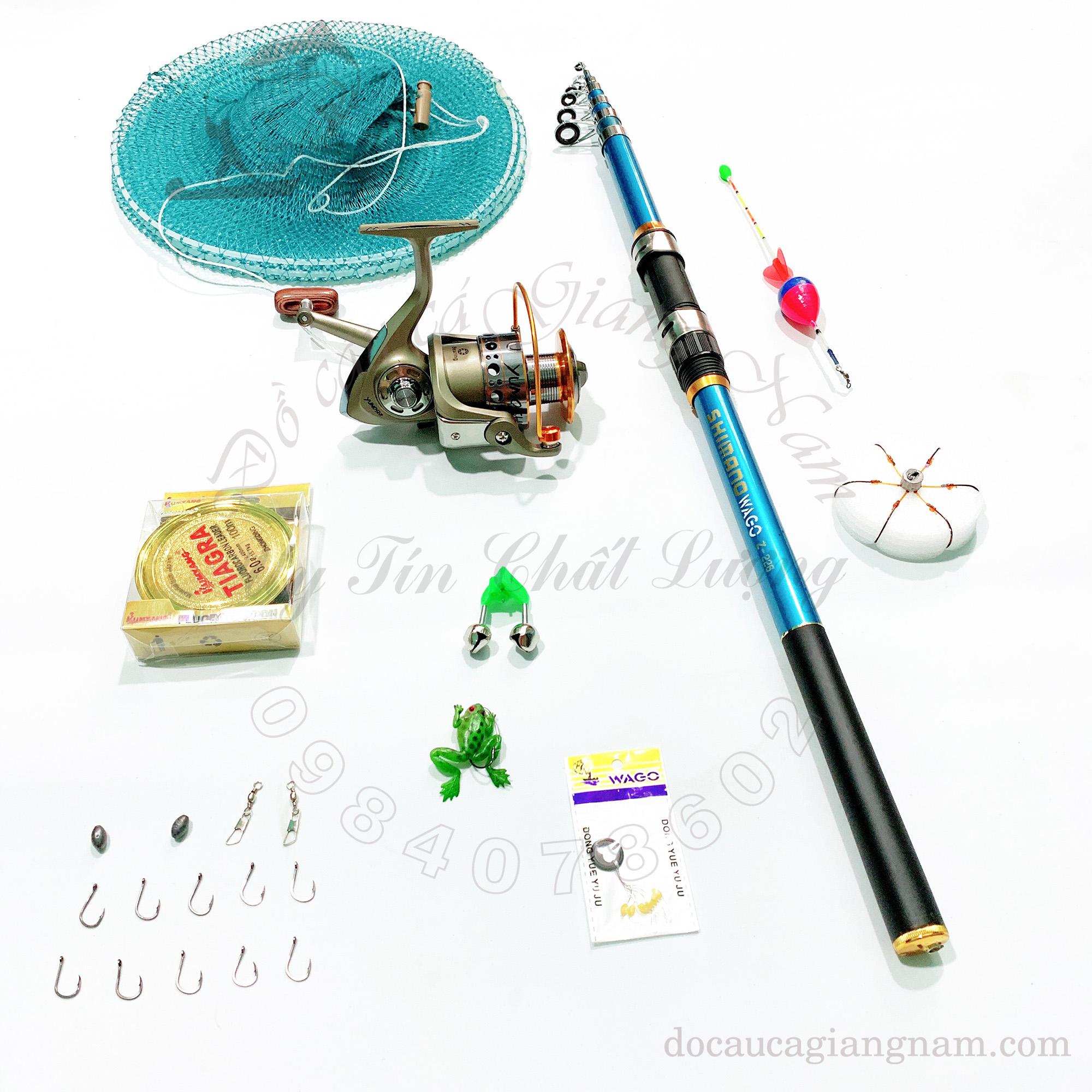 Combo cần câu shimano wago - máy câu yumoshi LC  ( đồ câu cá Giang Nam ) big sale