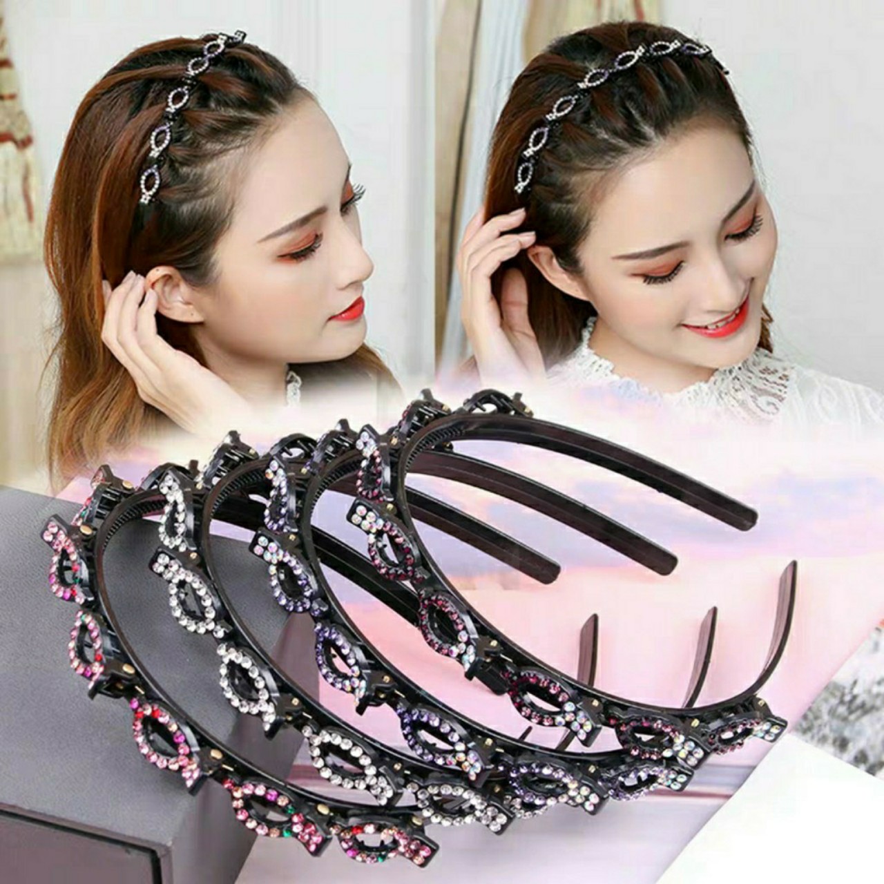 Bờm Tóc Có Kẹp Giữ Tóc Tạo Độ Phồng Siêu Xinh